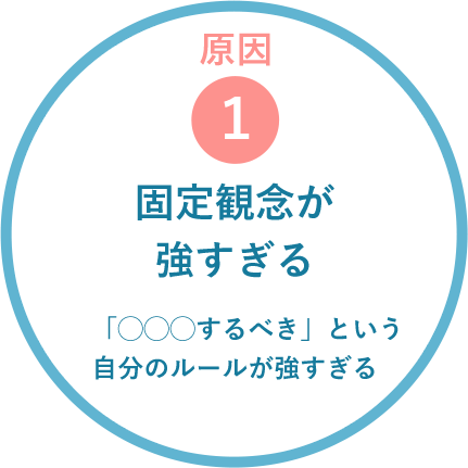 原因１：固定観念が強すぎる
