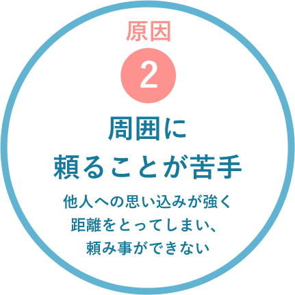 原因２：周囲に頼ることが苦手